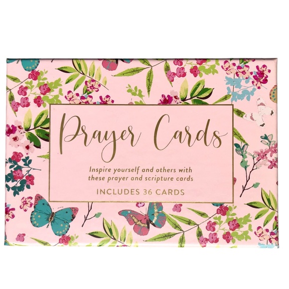 Eccolo Christian Boxed Floral Prayer Cards (T817E), Peach, 36 ct - Picture 1 of 5
